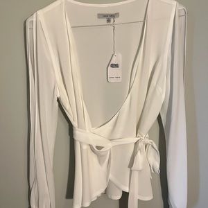 Naked Zebra White Wrap Shirt